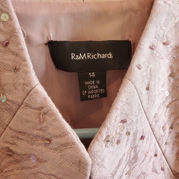 R & M Richards Sz 14 Lavendar Purple Beaded Mother Of Bride Formal Dress Set NWT - Picture 11 of 12